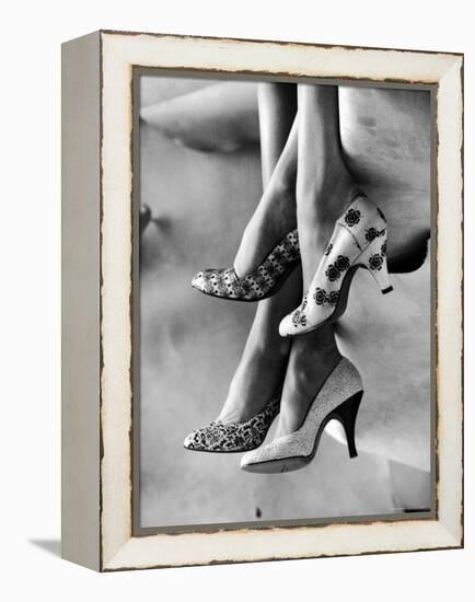 Models Displaying Printed Leather Shoes-Gordon Parks-Framed Premier Image Canvas