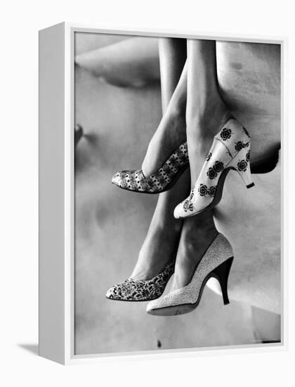 Models Displaying Printed Leather Shoes-Gordon Parks-Framed Premier Image Canvas