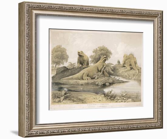 Models of Dinosaurs and Other Species at the Crystal Palace Sydenham-null-Framed Art Print