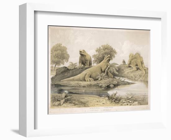 Models of Dinosaurs and Other Species at the Crystal Palace Sydenham-null-Framed Art Print