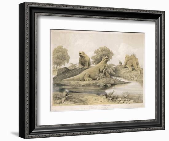 Models of Dinosaurs and Other Species at the Crystal Palace Sydenham-null-Framed Art Print