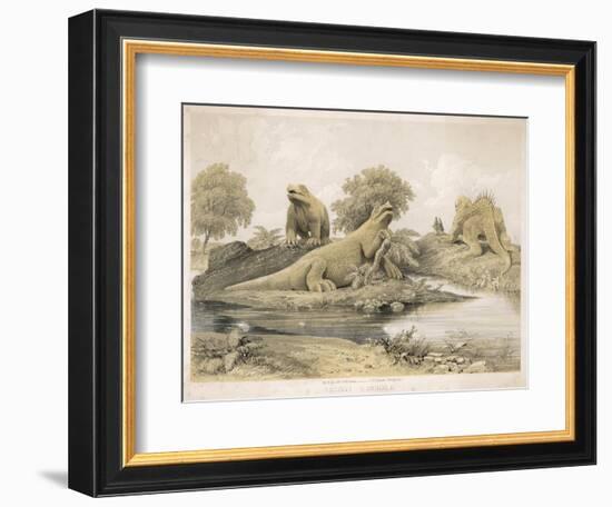 Models of Dinosaurs and Other Species at the Crystal Palace Sydenham-null-Framed Art Print