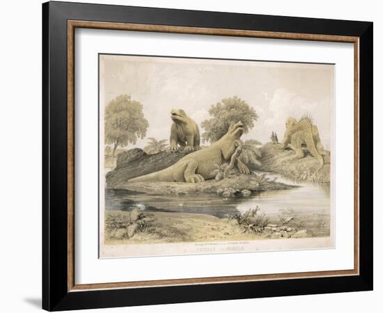 Models of Dinosaurs and Other Species at the Crystal Palace Sydenham-null-Framed Art Print