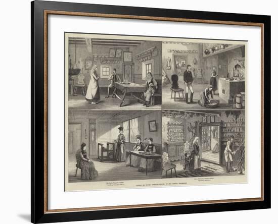 Models of Rustic Dwelling-Houses at the Vienna Exhibition-null-Framed Giclee Print