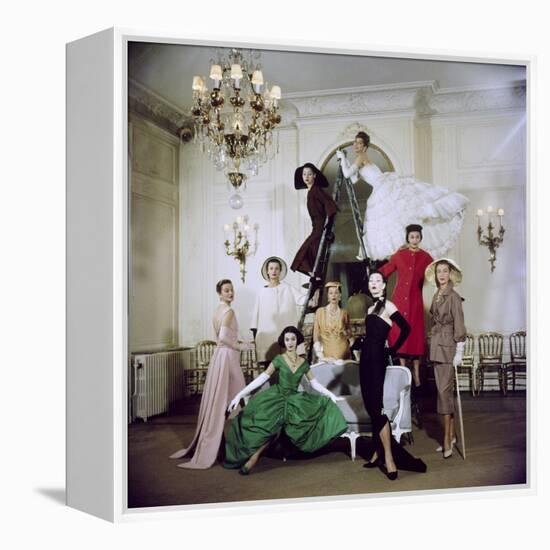 Models Posing in New Christian Dior Collection-Loomis Dean-Framed Premier Image Canvas