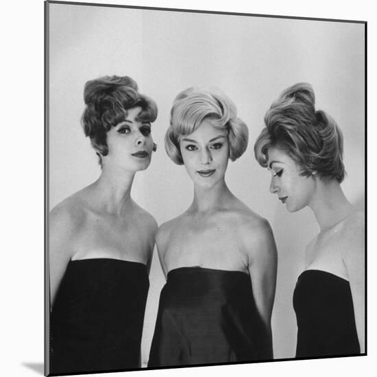 Models Posing in Wigs-Nina Leen-Mounted Photographic Print