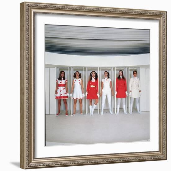 Models Wearing Fashions Designed by Andre Courreges-Bill Ray-Framed Photographic Print