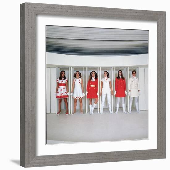 Models Wearing Fashions Designed by Andre Courreges-Bill Ray-Framed Photographic Print