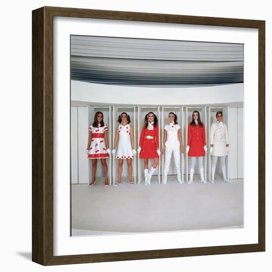 Models Wearing Fashions Designed by Andre Courreges-Bill Ray-Framed Photographic Print