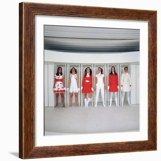 Models Wearing Fashions Designed by Andre Courreges-Bill Ray-Framed Photographic Print