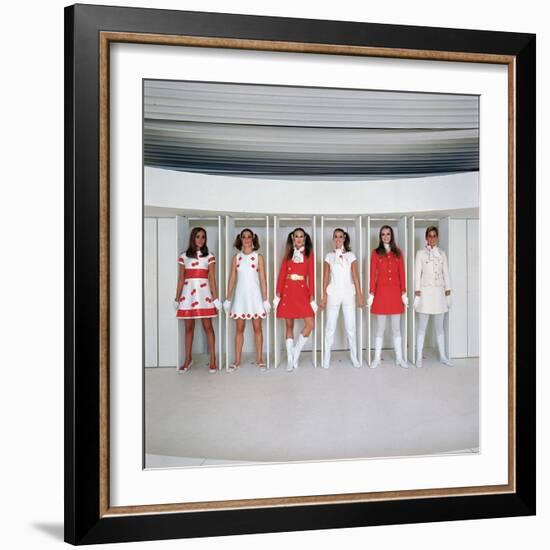 Models Wearing Fashions Designed by Andre Courreges-Bill Ray-Framed Photographic Print