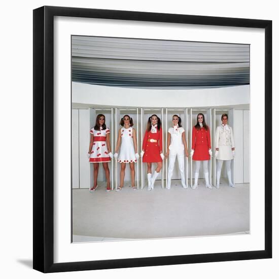 Models Wearing Fashions Designed by Andre Courreges-Bill Ray-Framed Photographic Print