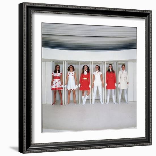 Models Wearing Fashions Designed by Andre Courreges-Bill Ray-Framed Photographic Print