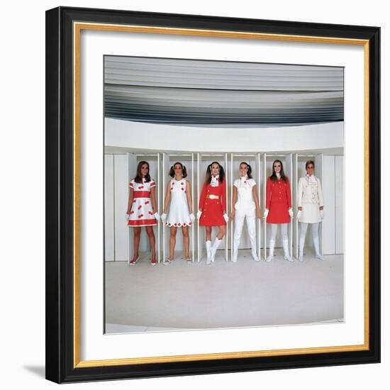 Models Wearing Fashions Designed by Andre Courreges-Bill Ray-Framed Photographic Print