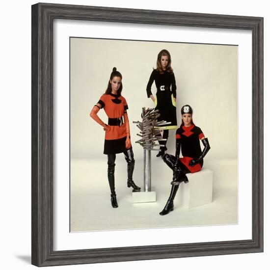 Models Wearing Fashions Designed by Pierre Cardin-Bill Ray-Framed Photographic Print