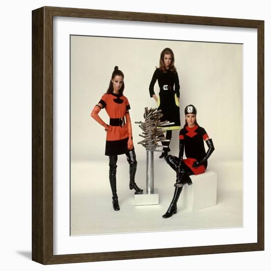 Models Wearing Fashions Designed by Pierre Cardin-Bill Ray-Framed Photographic Print