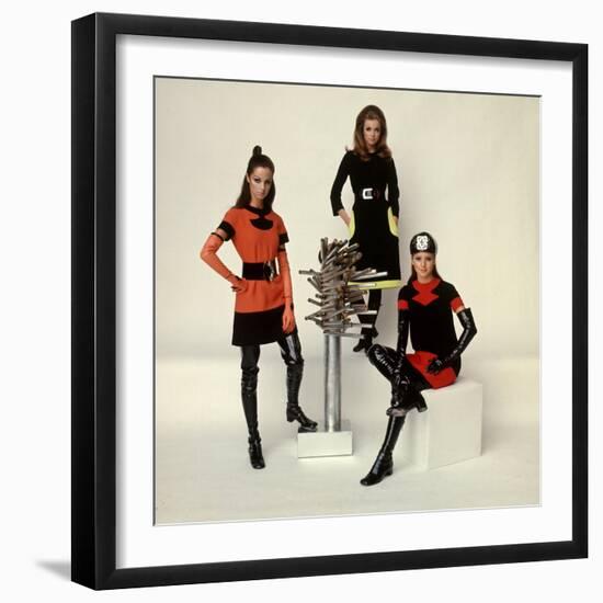 Models Wearing Fashions Designed by Pierre Cardin-Bill Ray-Framed Photographic Print