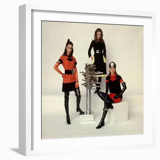 Models Wearing Fashions Designed by Pierre Cardin-Bill Ray-Framed Photographic Print