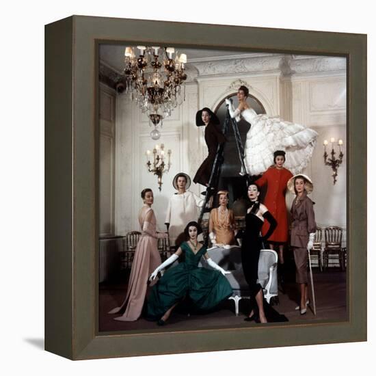 Models Wearing Latest Dress Designs from Christian Dior-Loomis Dean-Framed Premier Image Canvas