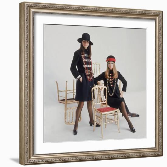 Models Wearing Military Inspired Coats Designed by Jeanne Lanvin-Bill Ray-Framed Photographic Print