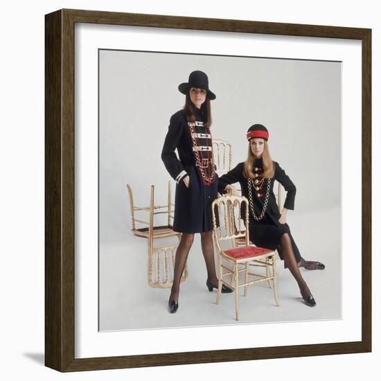 Models Wearing Military Inspired Coats Designed by Jeanne Lanvin-Bill Ray-Framed Photographic Print