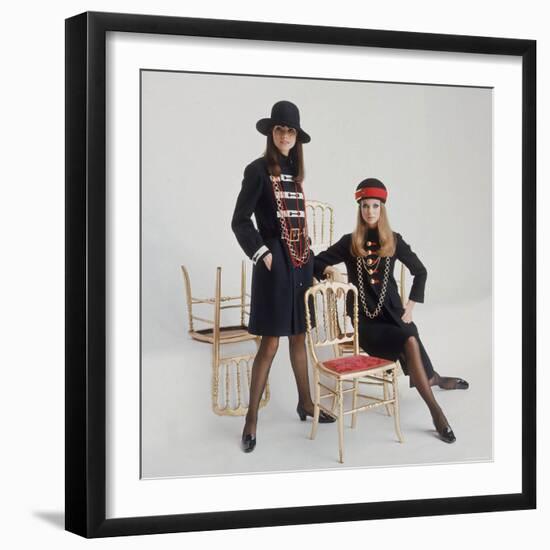 Models Wearing Military Inspired Coats Designed by Jeanne Lanvin-Bill Ray-Framed Photographic Print