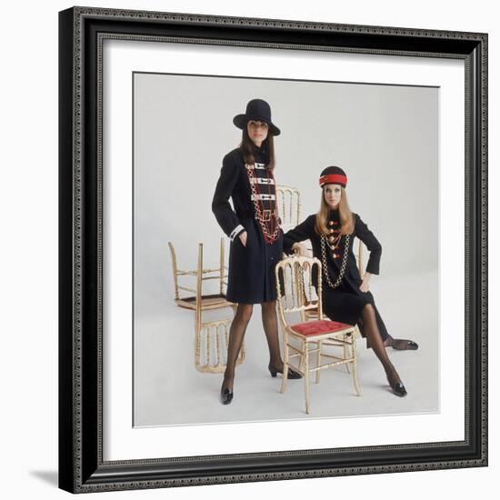 Models Wearing Military Inspired Coats Designed by Jeanne Lanvin-Bill Ray-Framed Photographic Print