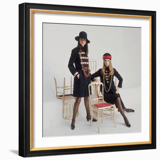 Models Wearing Military Inspired Coats Designed by Jeanne Lanvin-Bill Ray-Framed Photographic Print