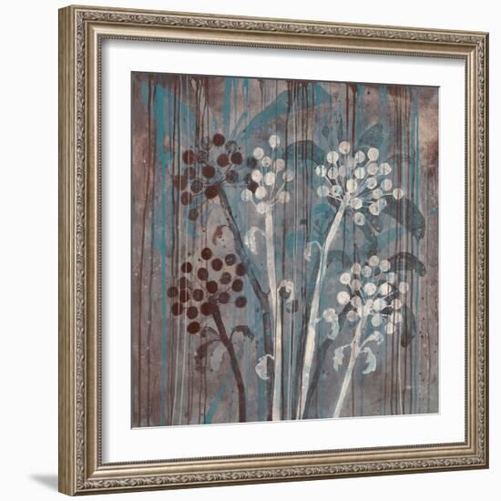 Modern Aqua Floral 1-Filippo Ioco-Framed Art Print