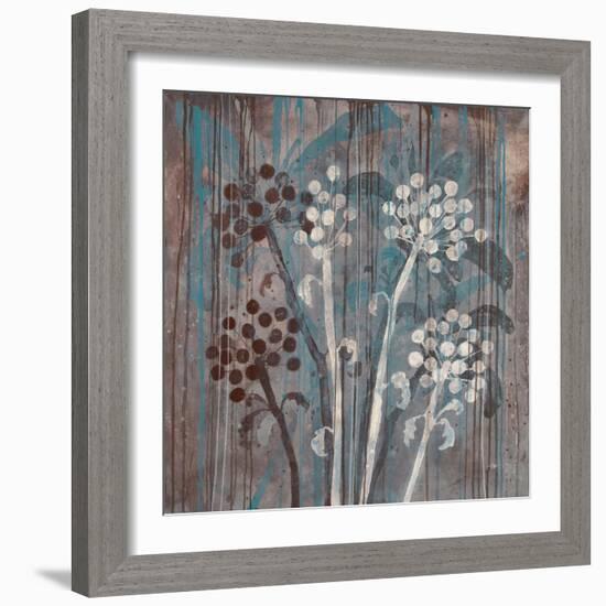 Modern Aqua Floral 1-Filippo Ioco-Framed Art Print