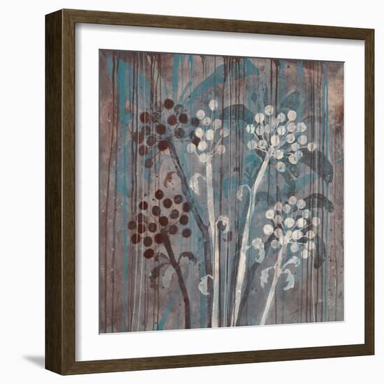 Modern Aqua Floral 1-Filippo Ioco-Framed Art Print