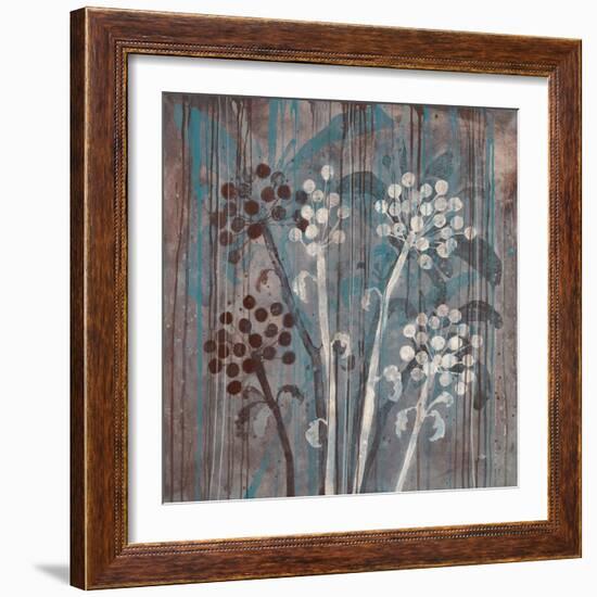 Modern Aqua Floral 1-Filippo Ioco-Framed Art Print