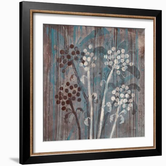 Modern Aqua Floral 1-Filippo Ioco-Framed Art Print