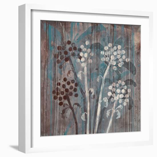 Modern Aqua Floral 1-Filippo Ioco-Framed Art Print