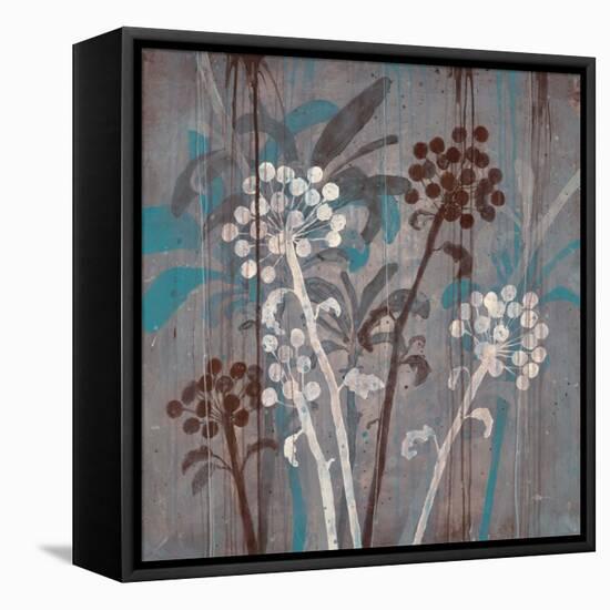 Modern Aqua Floral 2-Filippo Ioco-Framed Stretched Canvas