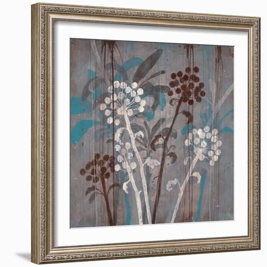 Modern Aqua Floral 2-Filippo Ioco-Framed Art Print