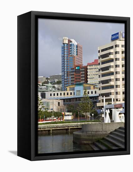 Modern Architecture Around the Civic Square, Wellington, North Island, New Zealand-Don Smith-Framed Premier Image Canvas