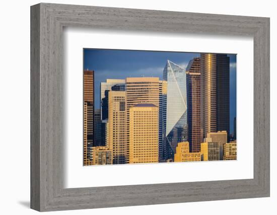 Modern architecture in city, Seattle, Washington, USA-Panoramic Images-Framed Photographic Print