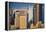 Modern architecture in city, Seattle, Washington, USA-Panoramic Images-Framed Premier Image Canvas