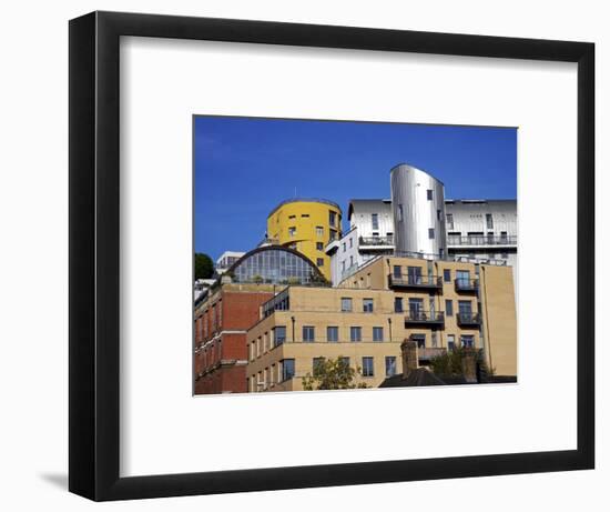 Modern Architecture Mixes with Old Along the South Bank of the Thames Near Tate-Julian Love-Framed Photographic Print