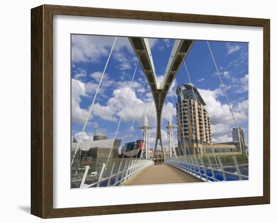 Modern Architecture of New Apartment Buildings and Lowry Centre Fron the Millennium Bridge, England-Neale Clark-Framed Photographic Print