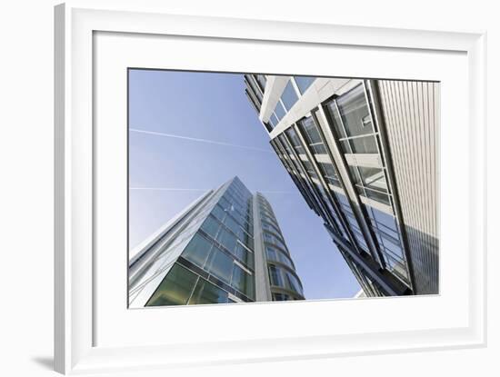 Modern Architecture, Office Buildings, International Coffee Plaza, Hafencity, Hamburg-Axel Schmies-Framed Photographic Print