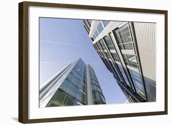 Modern Architecture, Office Buildings, International Coffee Plaza, Hafencity, Hamburg-Axel Schmies-Framed Photographic Print