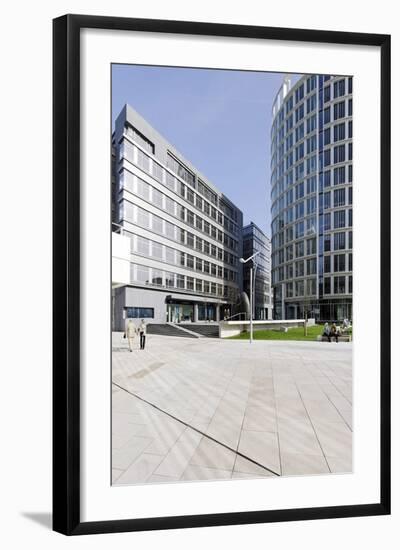 Modern Architecture, Office Buildings, International Coffee Plaza, Hafencity, Hamburg-Axel Schmies-Framed Photographic Print