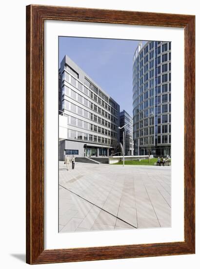 Modern Architecture, Office Buildings, International Coffee Plaza, Hafencity, Hamburg-Axel Schmies-Framed Photographic Print