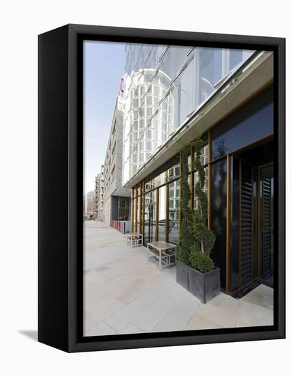 Modern Architecture, Office Buildings, International Coffee Plaza, Hafencity, Hamburg-Axel Schmies-Framed Premier Image Canvas