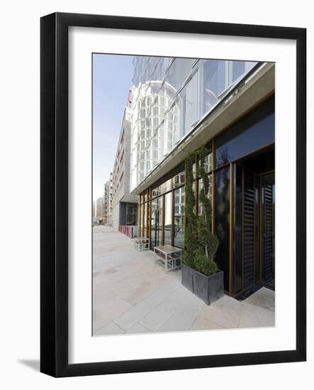 Modern Architecture, Office Buildings, International Coffee Plaza, Hafencity, Hamburg-Axel Schmies-Framed Photographic Print