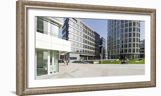 Modern Architecture, Office Buildings, International Coffee Plaza, Hafencity, Hamburg-Axel Schmies-Framed Photographic Print