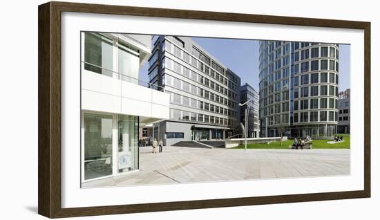 Modern Architecture, Office Buildings, International Coffee Plaza, Hafencity, Hamburg-Axel Schmies-Framed Photographic Print