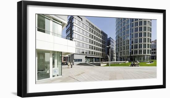 Modern Architecture, Office Buildings, International Coffee Plaza, Hafencity, Hamburg-Axel Schmies-Framed Photographic Print